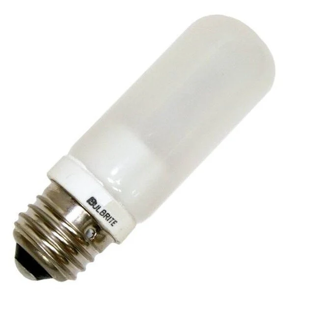 Bulbrite Pack of (5)120V Dimmable T8 Double Envelope Halogen Mini Light Bulbs with Medium (E26) Base, 2900K Soft White Light