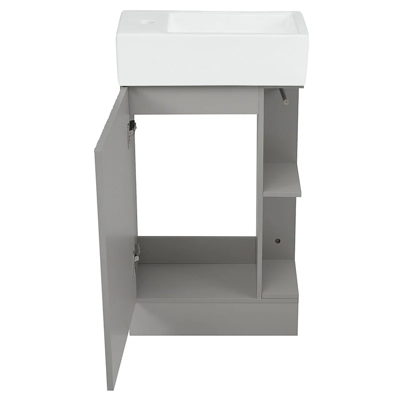 Bathroom Vanity Cabinet with Two-tier Shelf