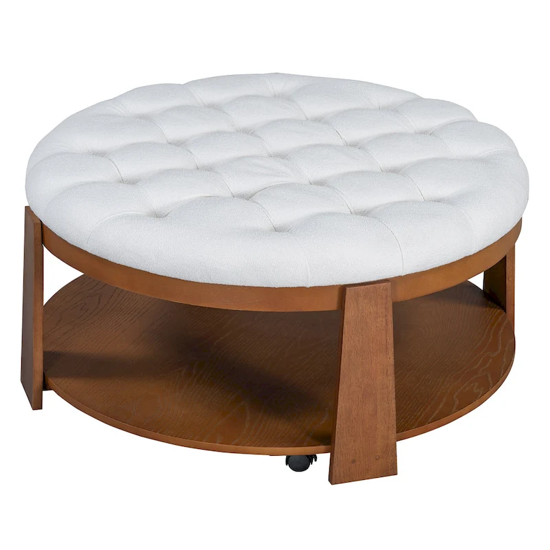 Modern Large Round Ottoman Coffee Table