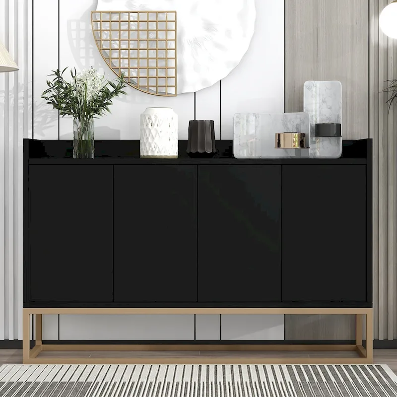 47.2 Modern Cabinet with Spacious Table and 4 Doors Sideboard/Buffet