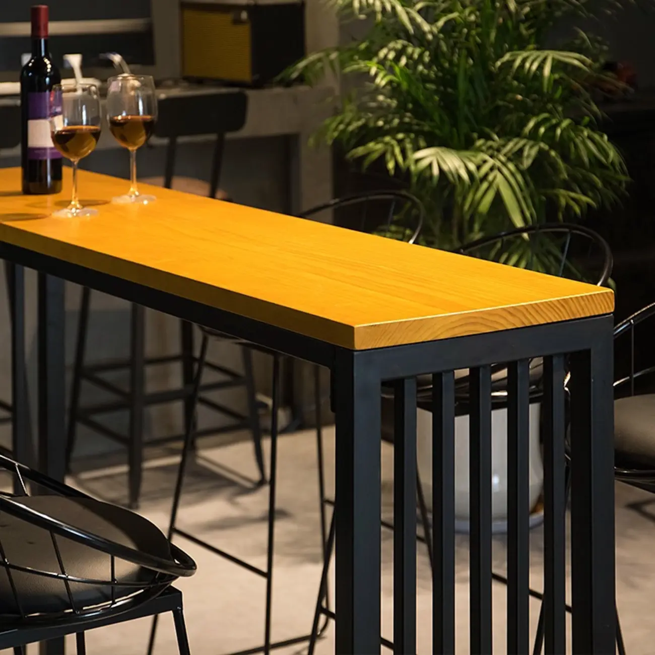 Modern Natural Pine Fixed Top Bar Tables