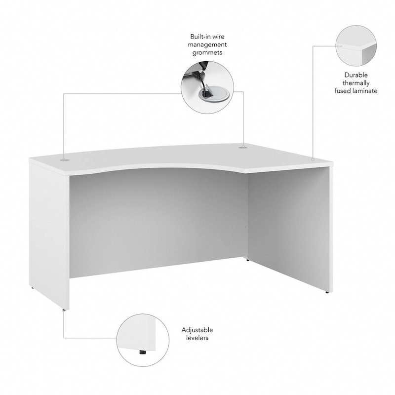 Studio C 60W Right Handed L-Bow Desk Shell by Bush Business Furniture