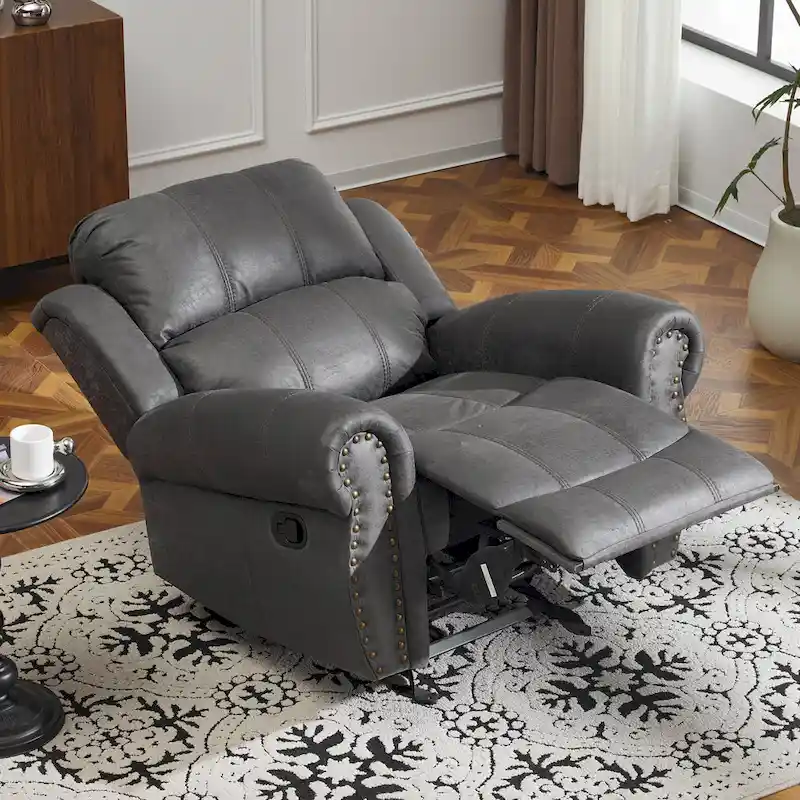 Charlie Bonded Leather Glider Recliner by Christopher Knight Home