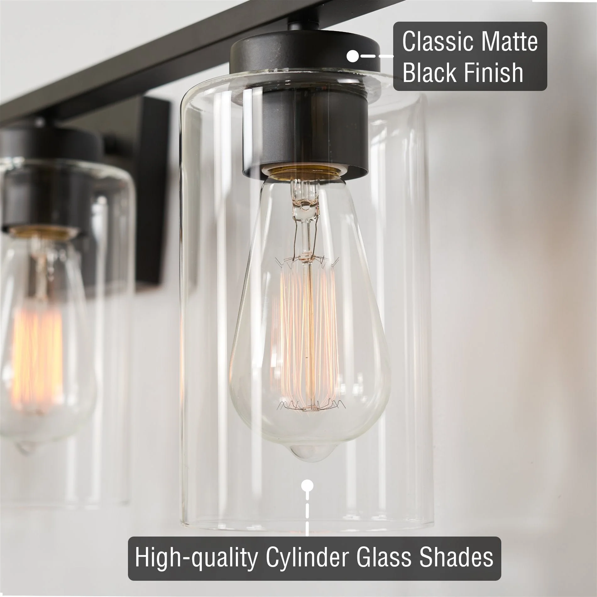 Lucid 33 4-Light Farmhouse Vanity / Bathroom Light