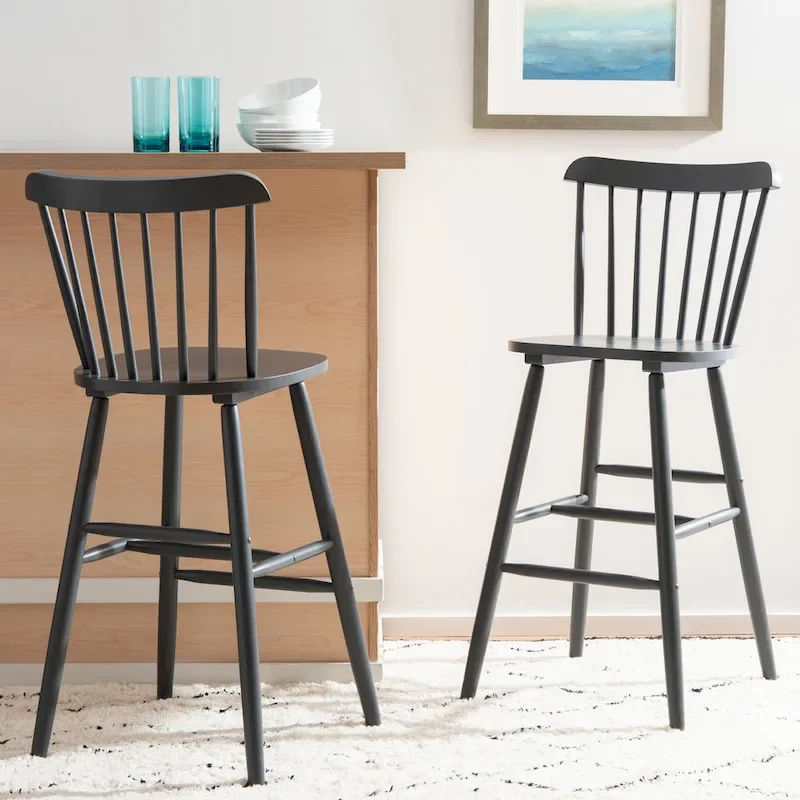 SAFAVIEH Galena 30-inch Spindle Farmhouse Bar Stools (Set of 2) - 20W x 20D x 43H