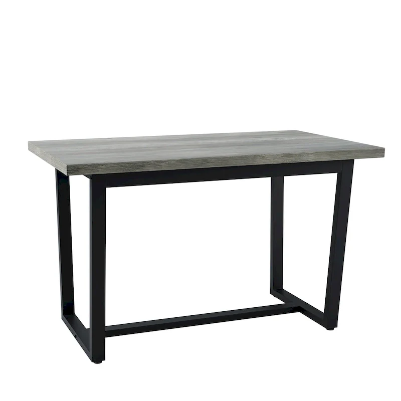 Modern Style 7-Piece Dining Set with Rectangular Table and 6 Cross Back Dining Chairs