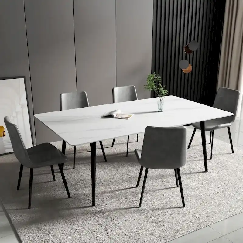 70.8  Rectangle Dining Table with Stone Top