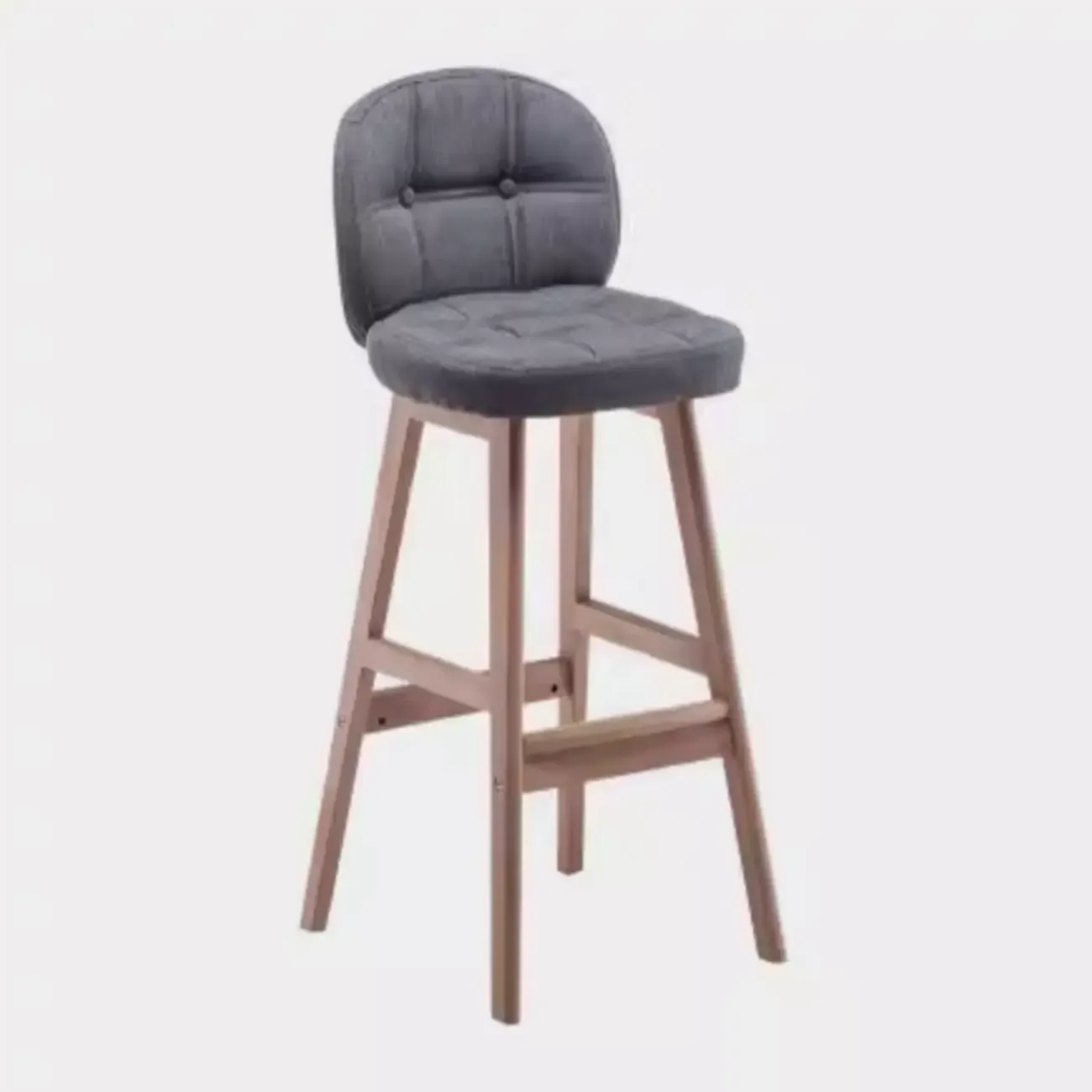 Elegant Low Back Bucket Faux Leather Bar Stool