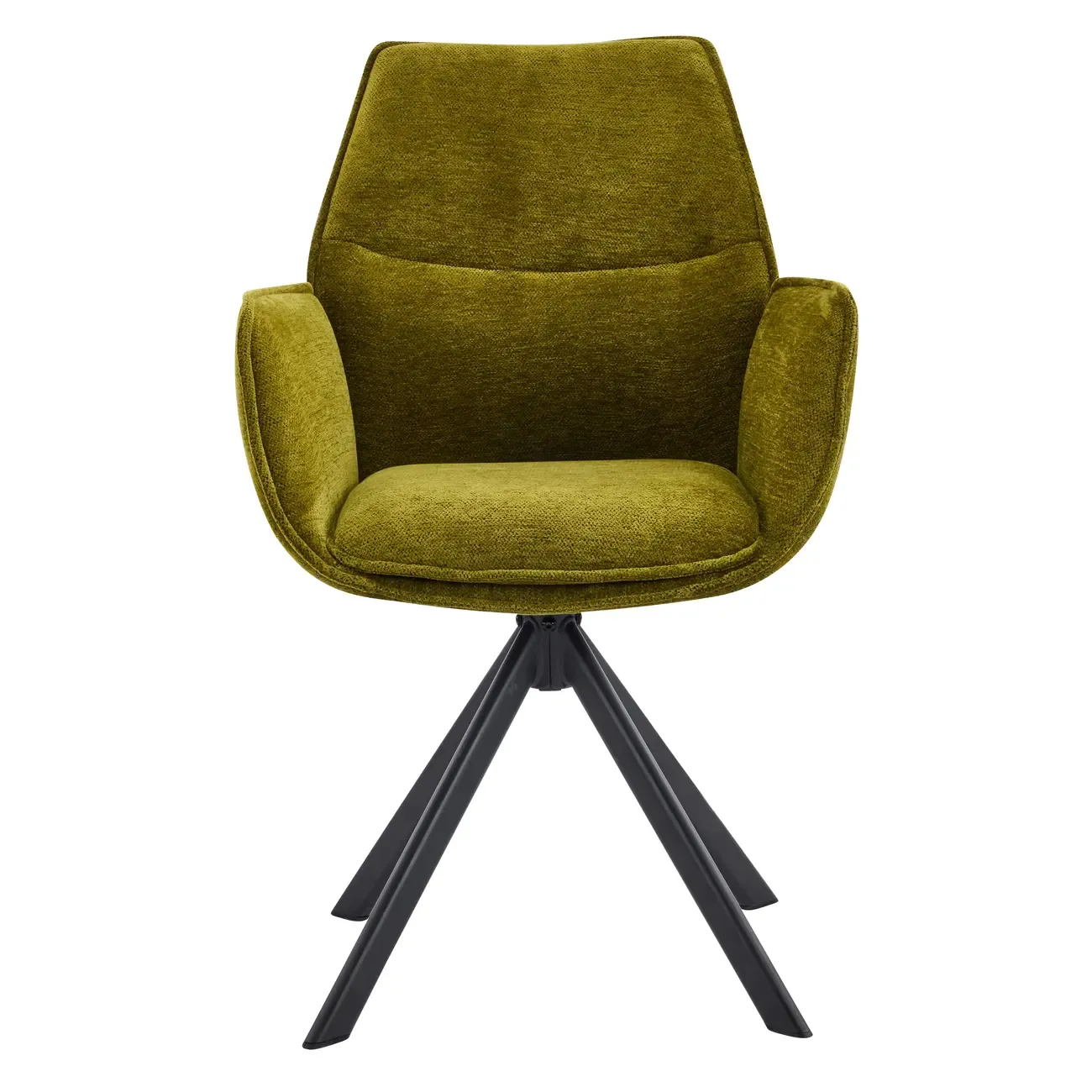 Swivel Modern Fabric High Back Upholstered Dining Chair