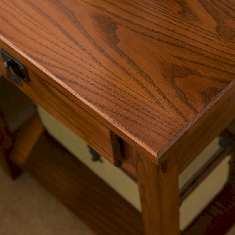 Leick Home Solid Wood Mission End Table with Drawer