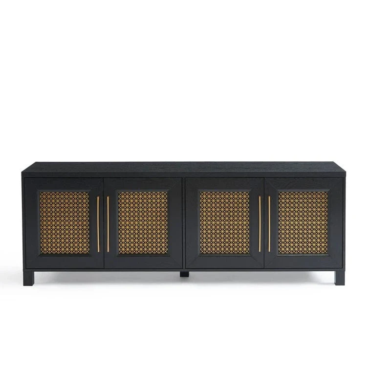 69.5 Wood TV Stand Media Console Entertainment Center