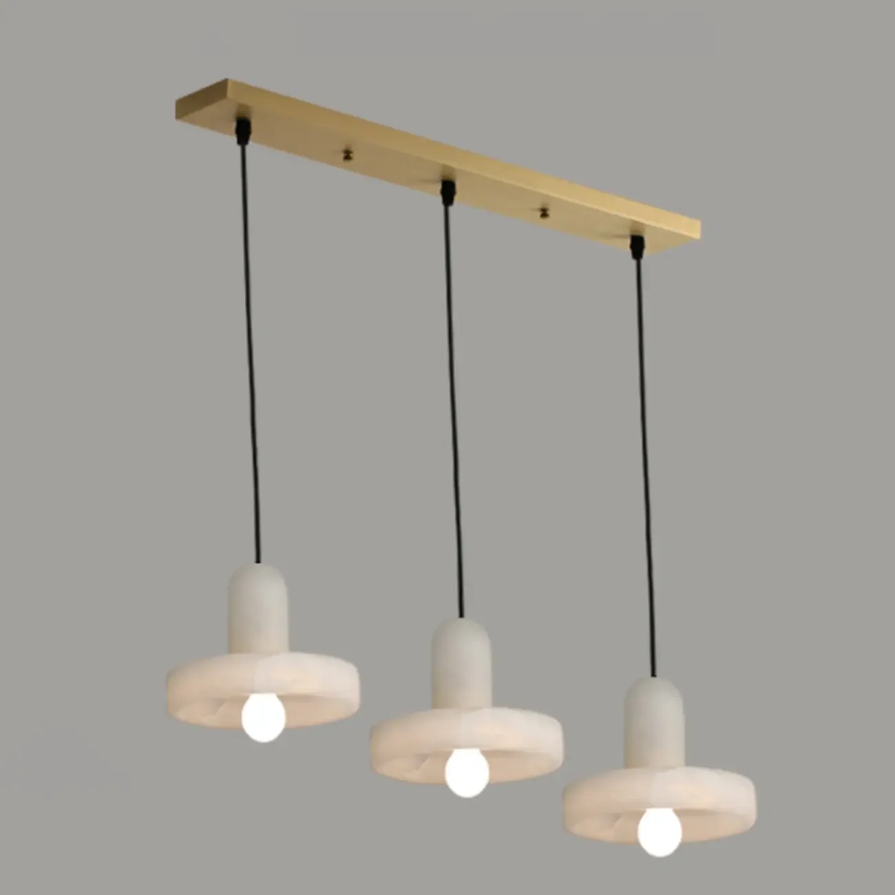 Modern Gold Metal Cylindrical Kitchen Island Pendant Light