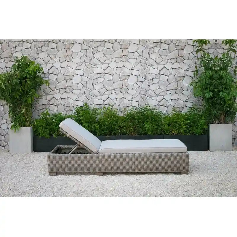 Renava Knox Outdoor Wicker Sunbed Chaise Lounge