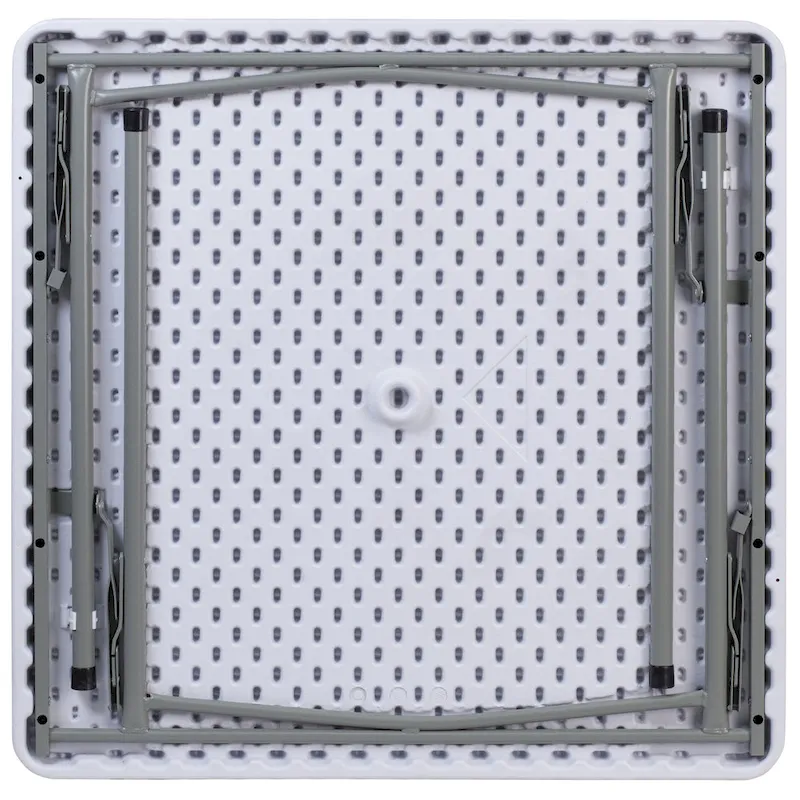2.81-Foot Square Plastic Folding Table - Card Table/Game Table