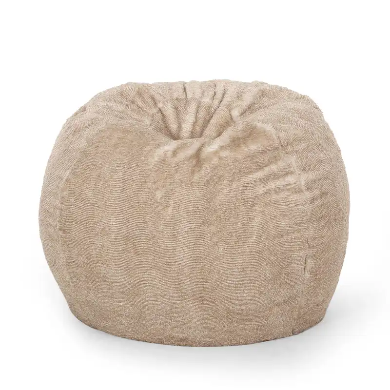 Greyrock Modern Glam Faux Fur Winter Bean Bag by Christopher Knight Home