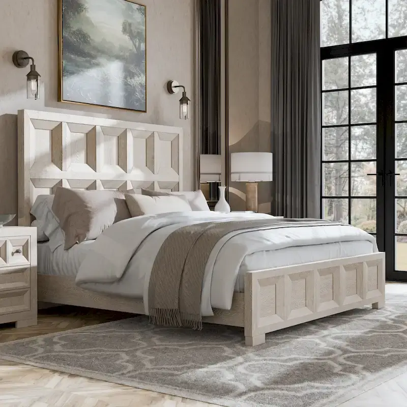 Furniture of America Durem Modern Classic Wood Panel Bed