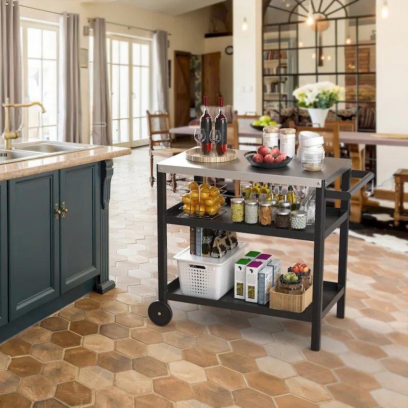 Patio Grill carts Moveable kitchen island