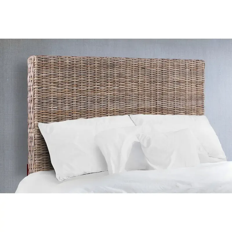 Natural Rattan Woven Adjustable Headboard, Queen/King, 1-Person