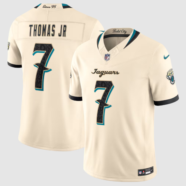 Jacksonville Jaguars Brian Thomas Jr. Natural 2026 Rivalries Collection Stitched Limited Jersey