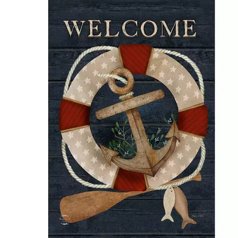 Briarwood Lane Everyday Garden Flag 12x18 For Outdoor Coastal Anchor Garden Flag Flags For Outside