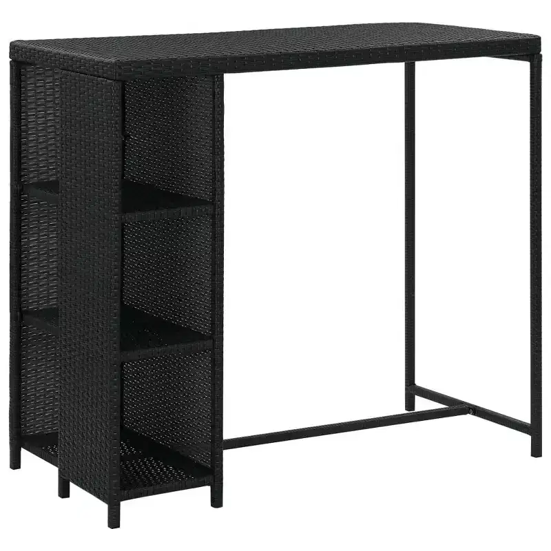 vidaXL Garden Bar Set Poly rattan Medium Removable Covers