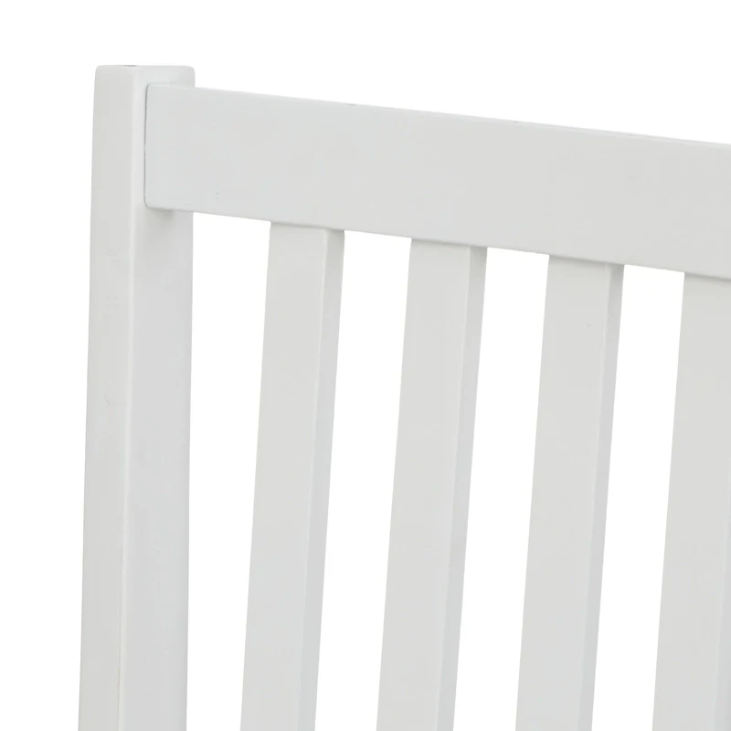 Solid Rubberwood Slat Back Dining Chairs – Espresso / Black / White / Charcoal Grey