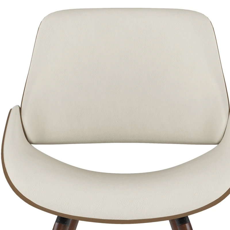 WYNDENHALL Malone Bentwood Dining Chair in Cream Faux Leather - 22.8