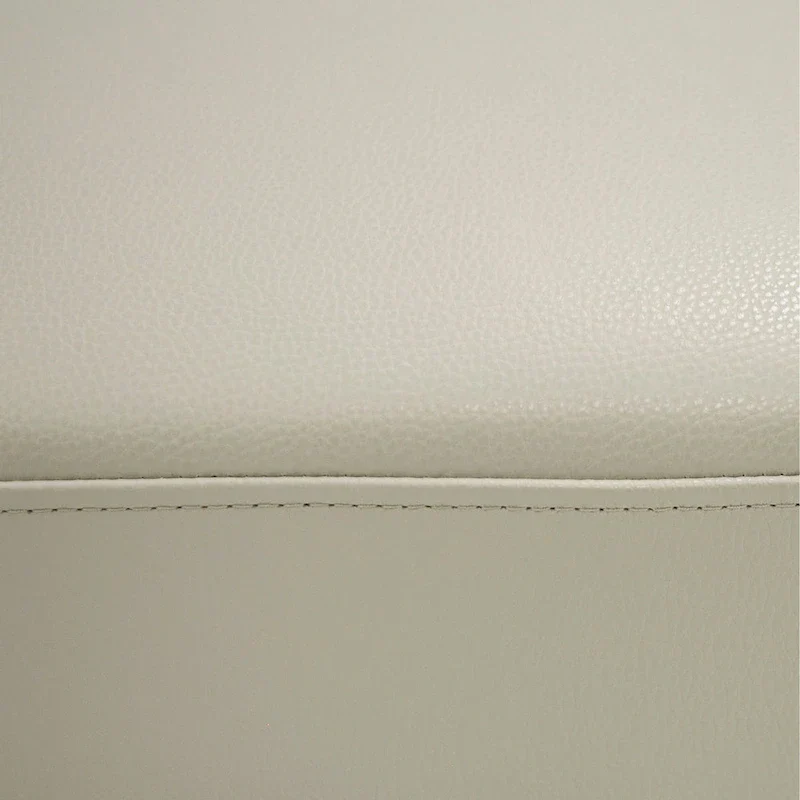 Salk 30 Inch Ottoman, Rectangular Cushioned Seat, Light Gray Upholstery