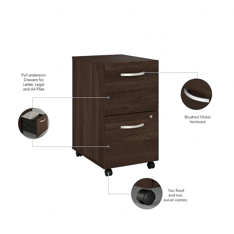 Studio C 2-drawer Mobile File Cabinet by