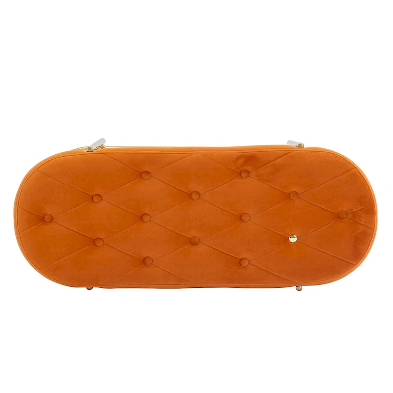 SEYNAR 40 Velvet Upholstered Living Room Bench with Double shoe rack