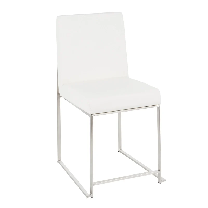Silver Orchid Forrest High Back Stainless Steel Dining Chair (Set of 2)