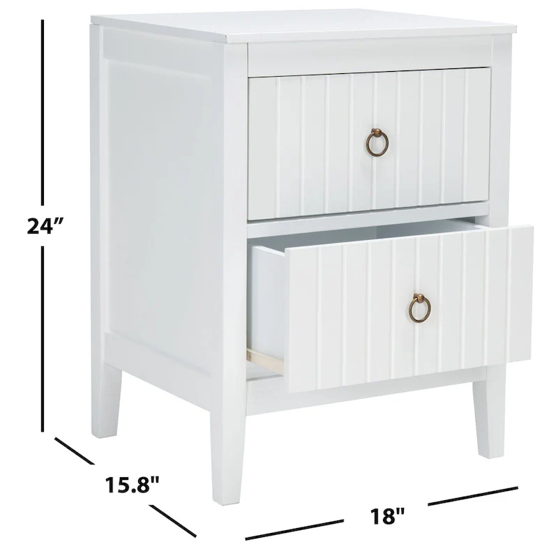 SAFAVIEH Deogilde 2-Drawer Accent Table Nightstand