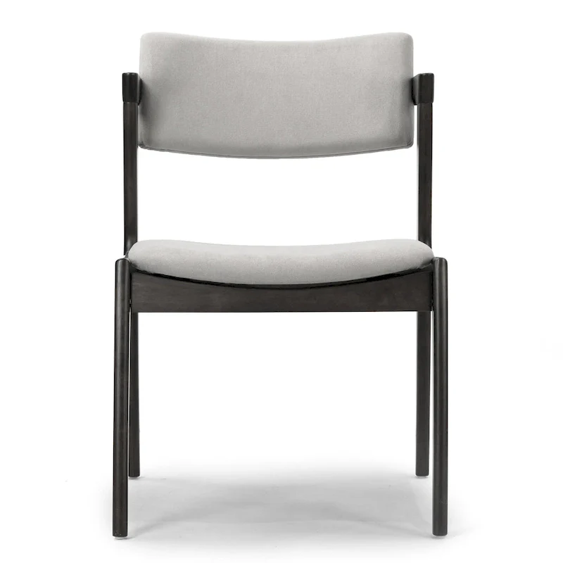 Set of 2 Retro Modern Black Wood Wing Chair