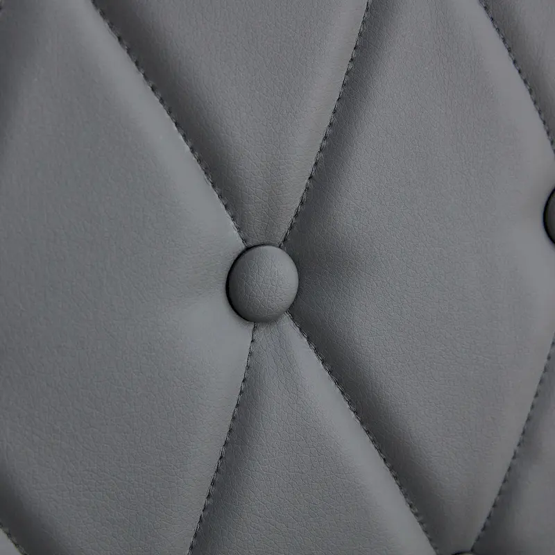 4 piece set of gray armless dining chairs brings a touch of elegance and mystery to the dining area with its deep gray tone