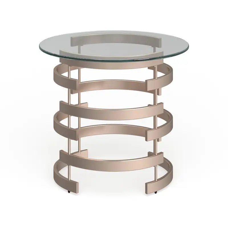 Champagne Metal Side Table