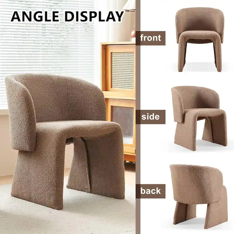 Barrel Dining Sofa Chairs Upholstered-Fully Wrapped