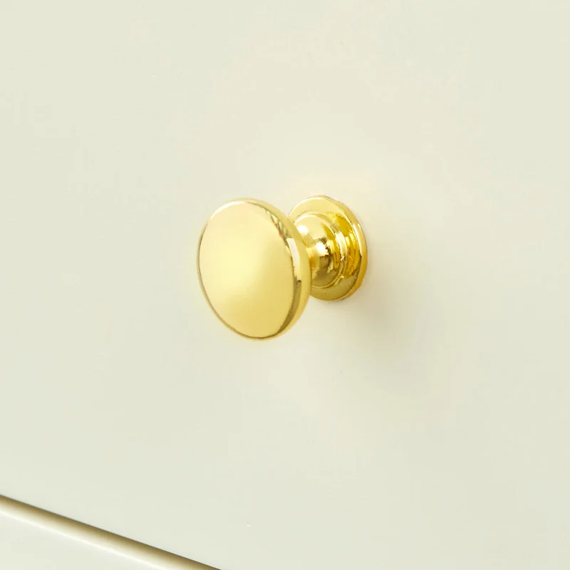 Mid-Century One Drawer Side Table - Antique White/Blush Pink/Walnut