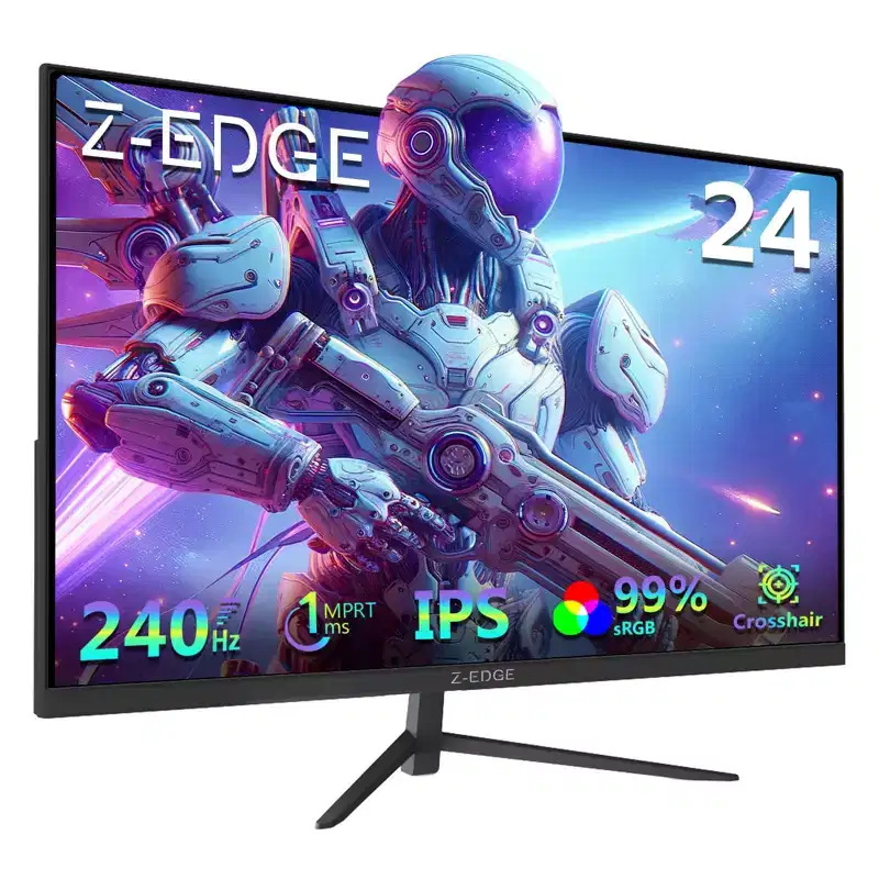 Z-Edge UG24PJ 24 Inch 240 Hz IPS Panel 1ms FreeSync FHD 1920x1080 Gaming Monitor, 16:9 Adjustable Tilt 2 x HDMI 2.0 & 2 x DP1.4 350cd/m HDR10