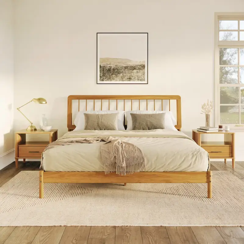 Middlebrook Designs Boho Solid Wood King Spindle Bed