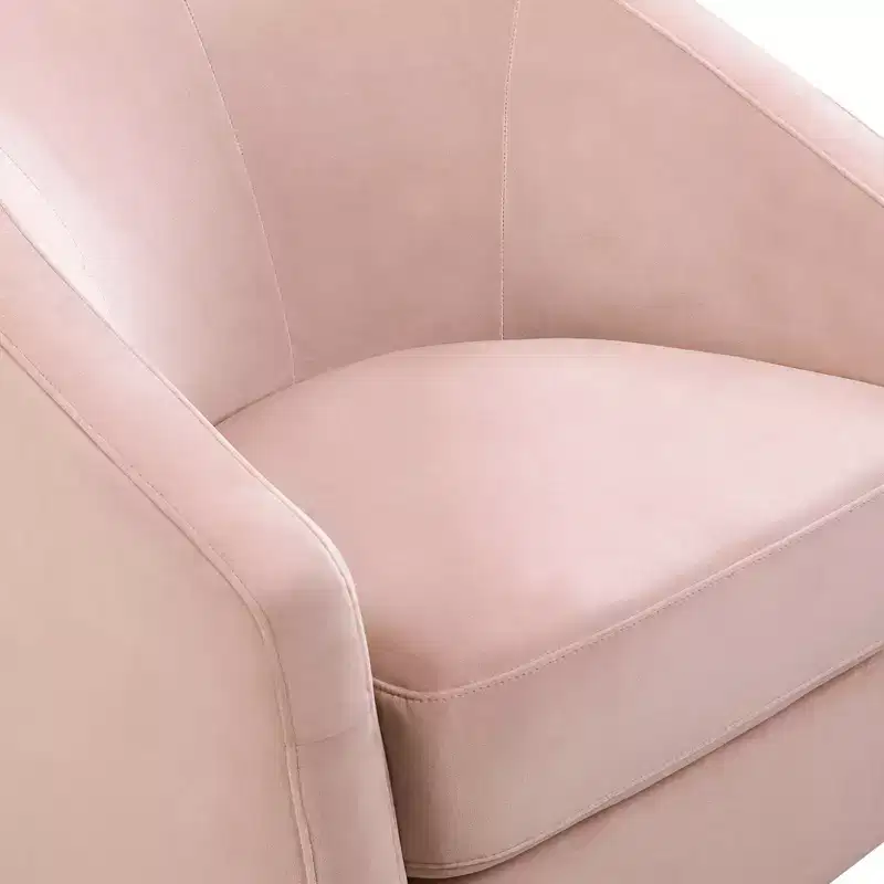 Swivel Glider Chair with 360° Rotation, Upholstered Seat, 30.5