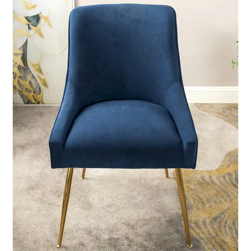 Mid Century Velvet Upholstered Dining Chair