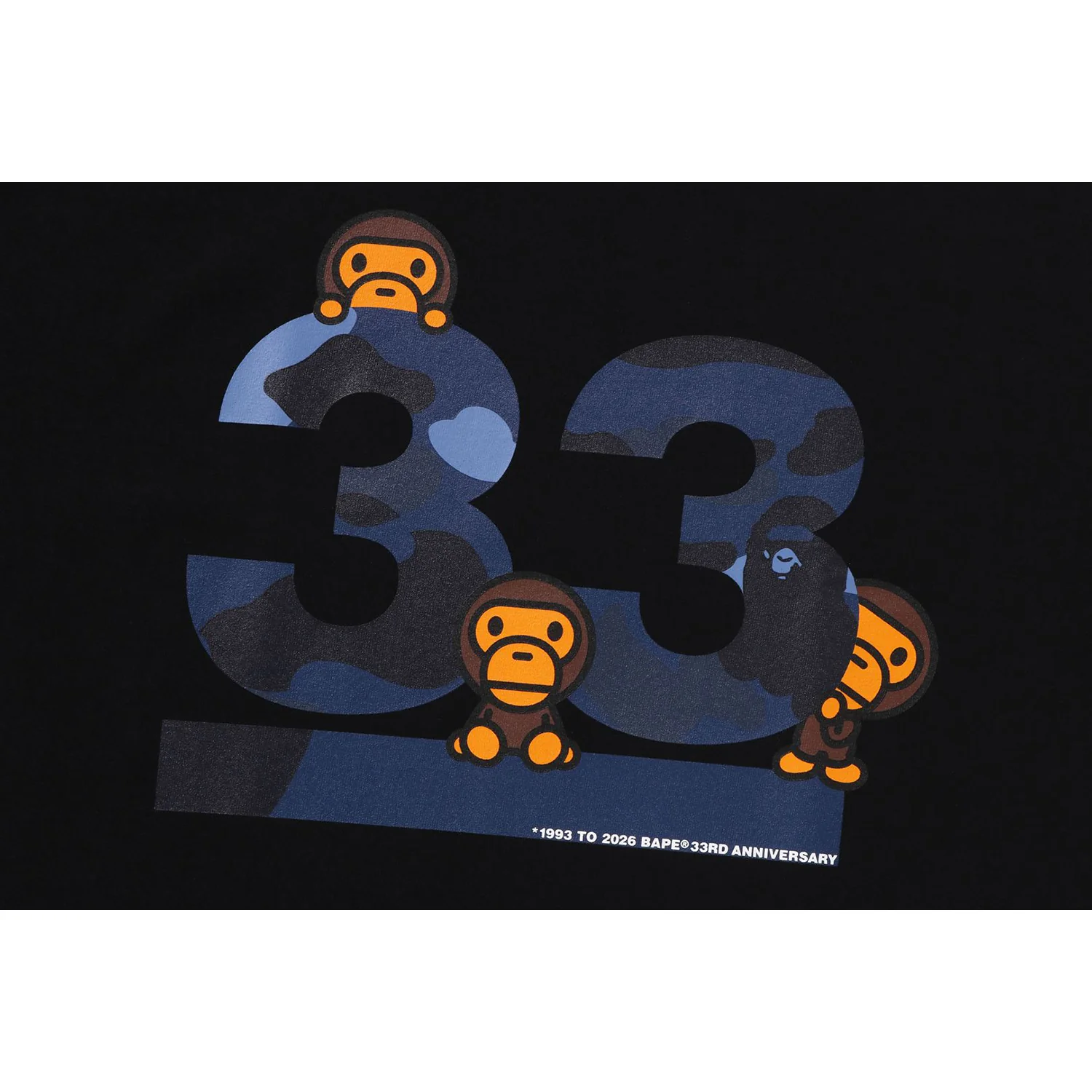 A BATHING APE 33RD ANNIV. BABY MILO TEE MENS