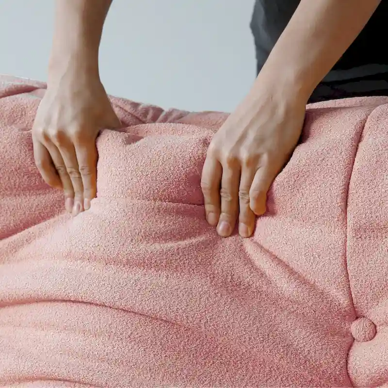 Single Sofa Teddy Fabric Bean Bag Chair