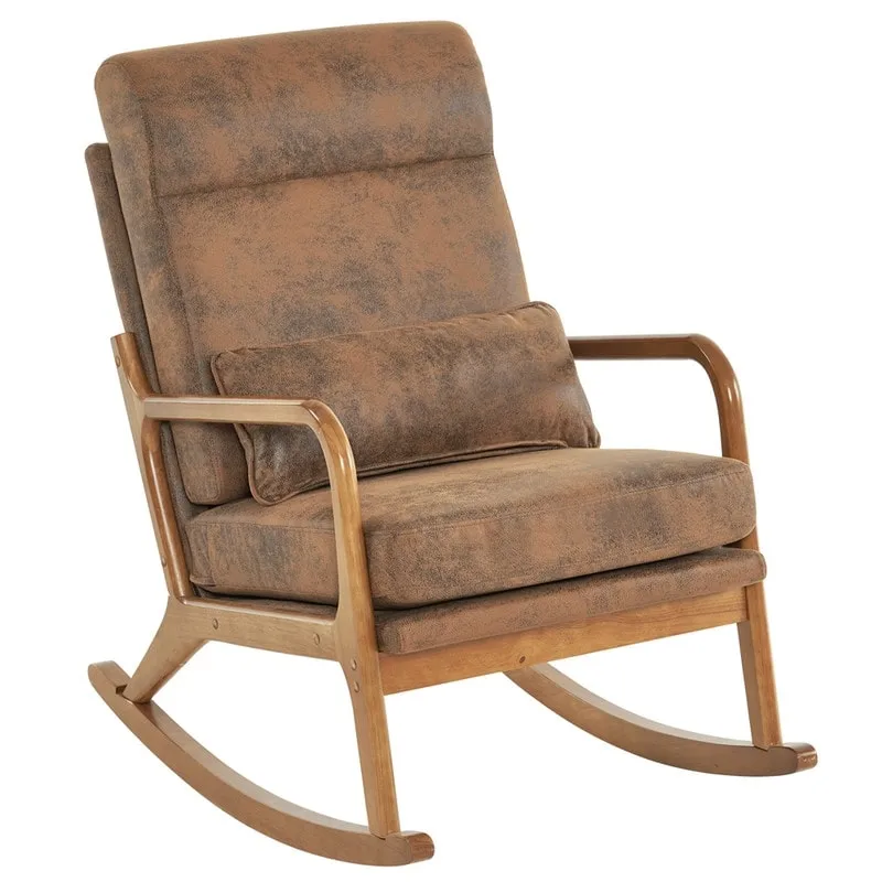 39.37 W High-Back Dual-Use Upholstered Rocking Chair/Accent Chair
