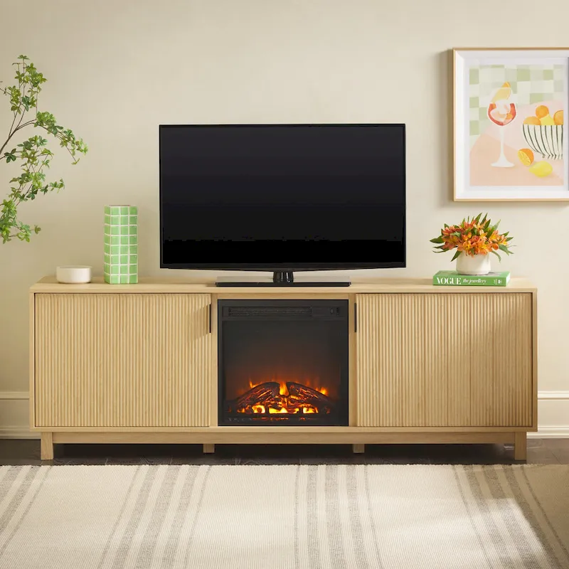 Middlebrook 70-inch TV Stand with Electric Fireplace