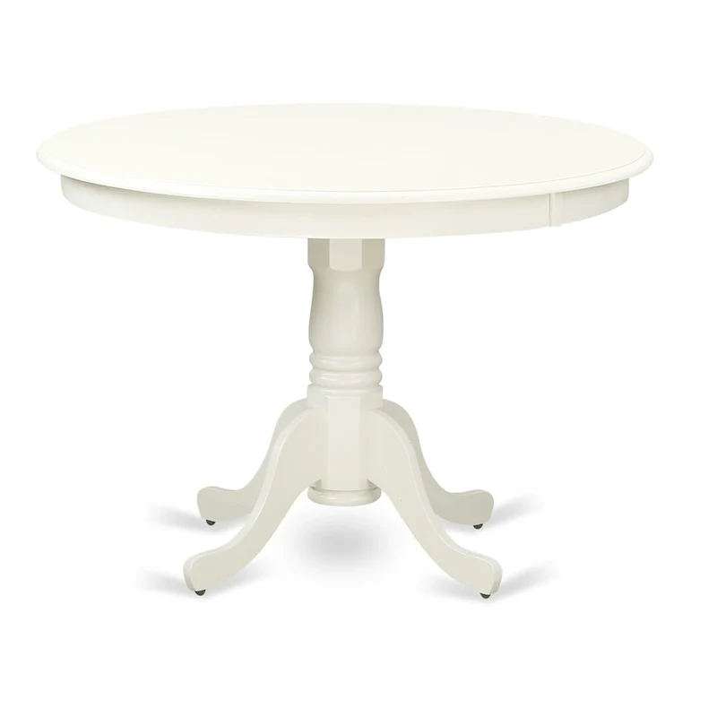 East West Furniture Hartland Kitchen Table - a Round Dining Table Top with Pedestal Base(Finish Options)