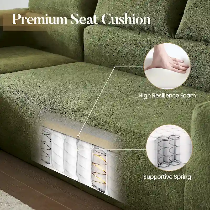 HOOOWOOO Modern L-shaped Modular Sectional Sofa with Chaise