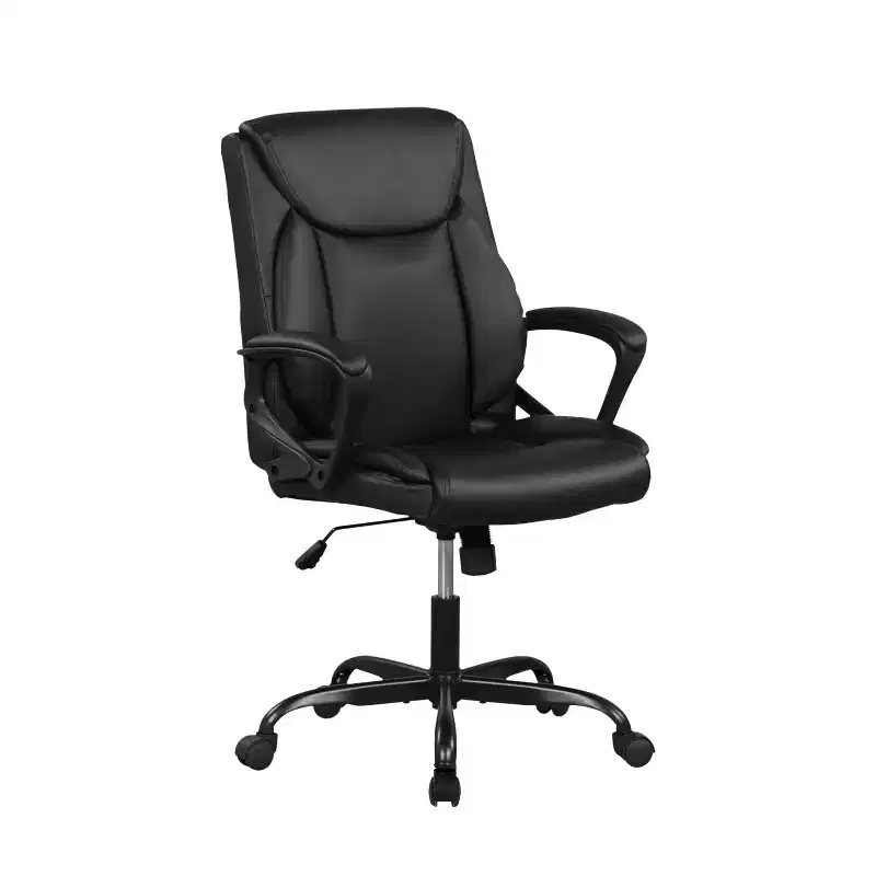 FDW Executive Office Chair with Premium PU Leather Upholstery Adjustable Height and Lumbar Support Swivel