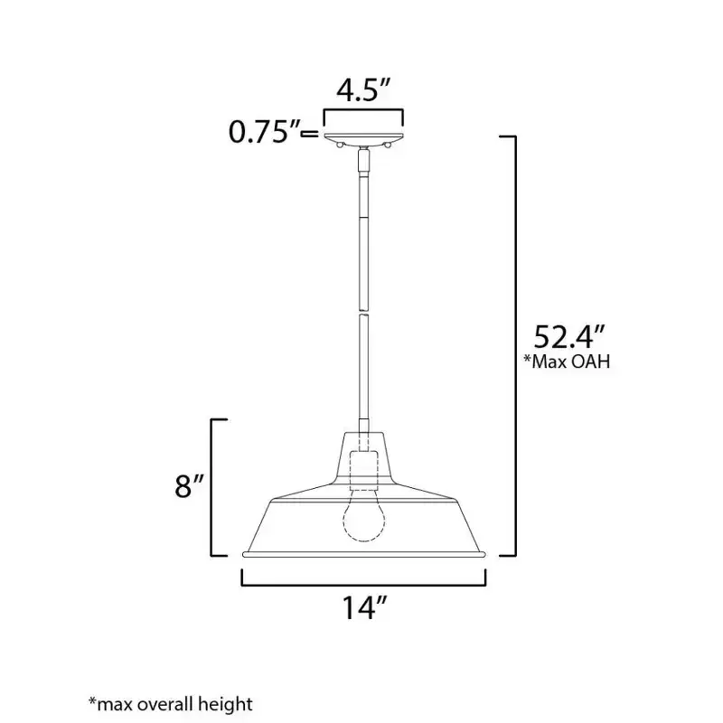 Maxim Lighting Pier M 1 - Light Pendant in Black