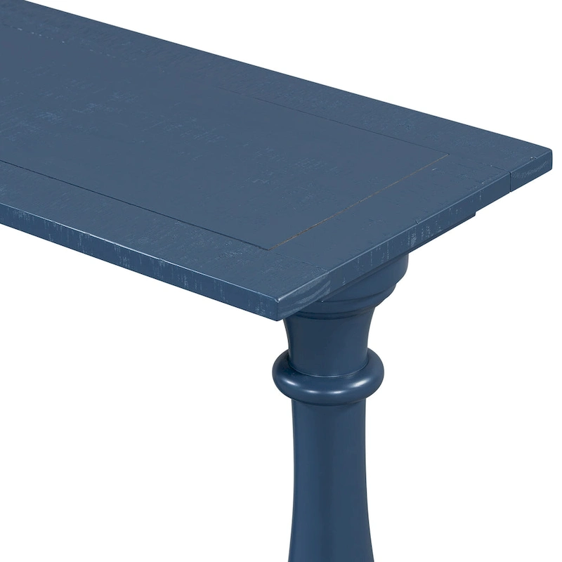 Vase-Leg Design Console Table Narrow Entryway Table Sofa Side Table with Bottom Shelf